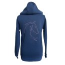Sweatjacke Navy Silber