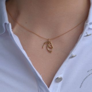 Large Pendant rosegold with diamond