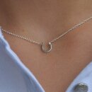 Small Horseshoe Necklace Silver