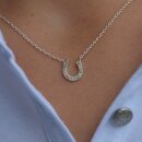 Horseshoe Necklace Silver with 14 Brillants